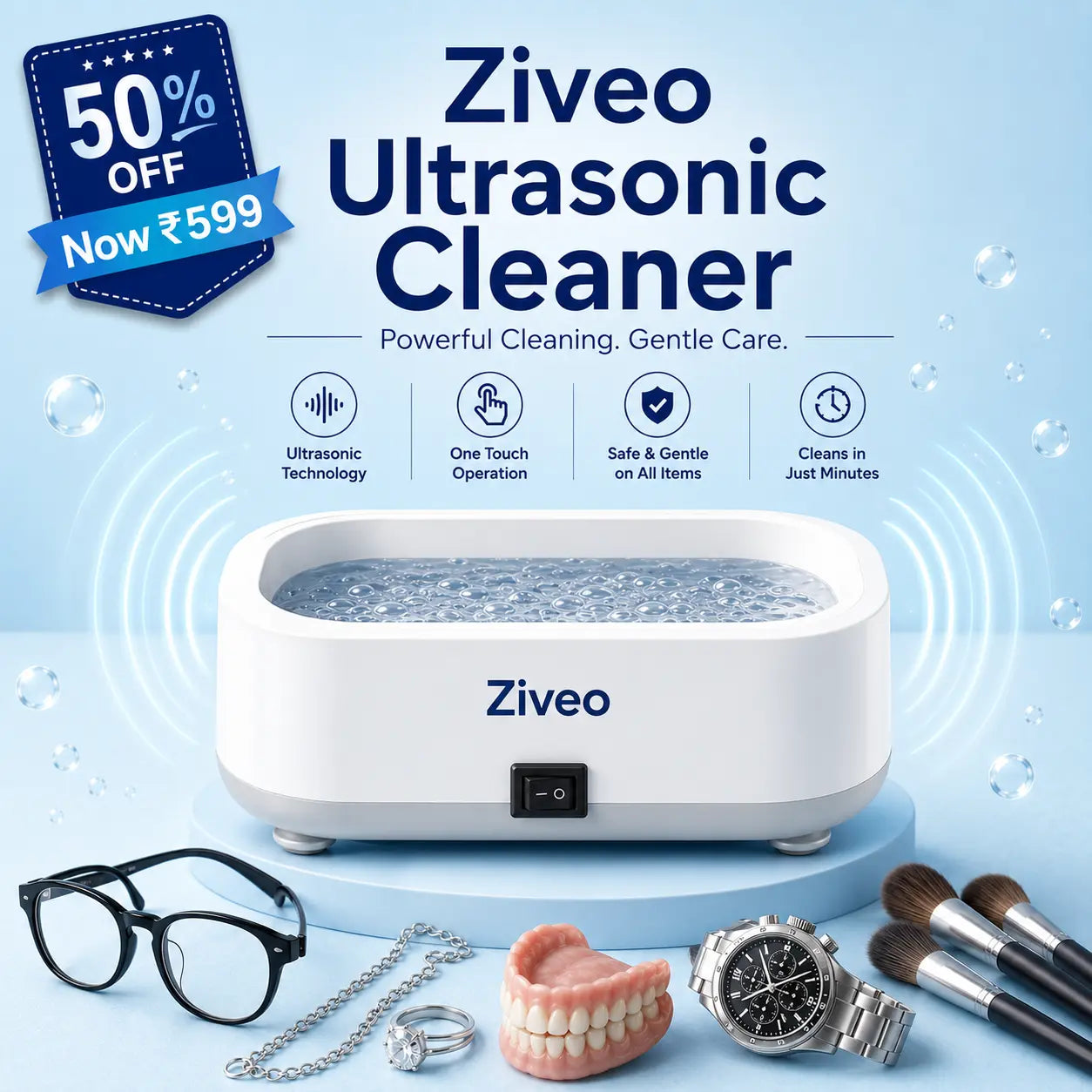 Ziveo™ - All-in-One Ultrasonic Cleaner