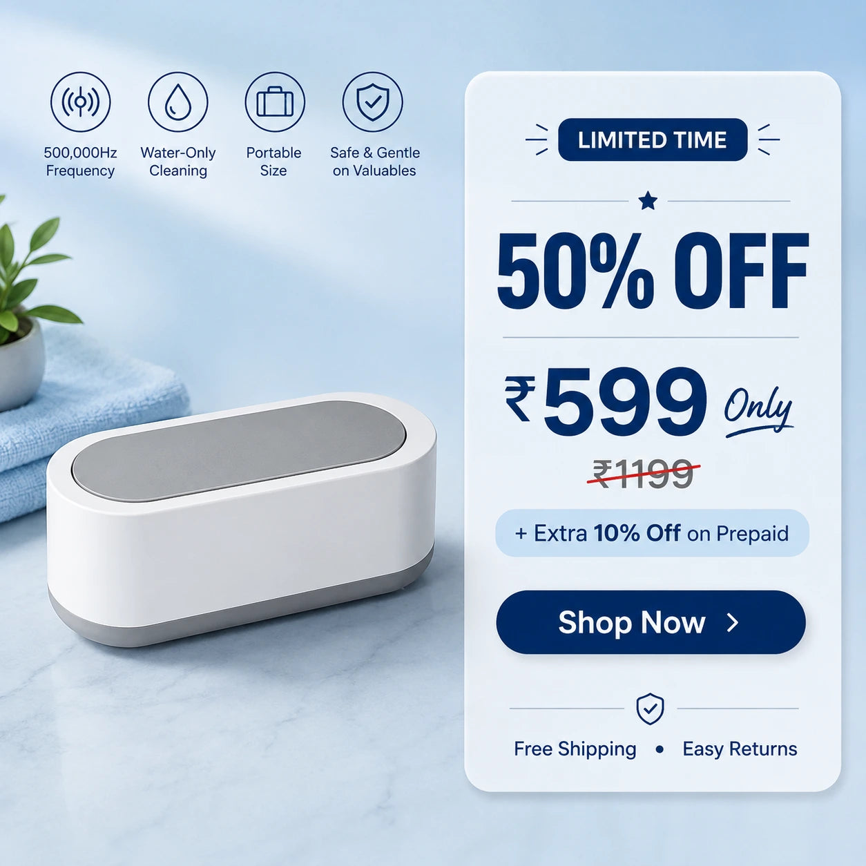 Ziveo™ - All-in-One Ultrasonic Cleaner