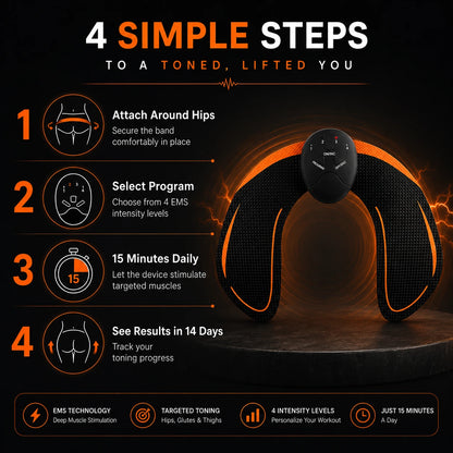 GluteGlow® - Wireless Booty Trainer Device (Tight & Round Butt in 14 Days)